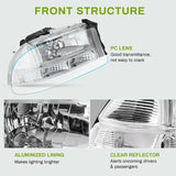AUTOSAVER88 Headlight Assembly Compatible with 1998 1999 2000 2001 2002 2003 2004 Dodge Dakota 98-03 Dodge Durango Headlamp Replacement Clear Lens