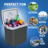 K-Box Electric Cooler and Warmer for Car and Home - 34 Quart (32 Liter) - Dual 110V AC House and 12V DC Vehicle Plugs