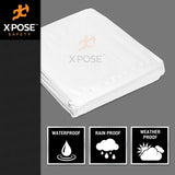 Heavy Duty White Poly Tarp 20' x 30' Multipurpose Protective Cover - Durable, Waterproof, Weather Proof, Rip and Tear Resistant - Extra Thick 12 Mil Polyethylene - by Xpose Safety