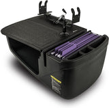 AutoExec AUE05400 Efficiency GripMaster Car Desk Black Finish with Phone Mount and Printer Stand