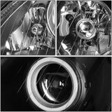DNA Motoring HL-HPL-LED-W22000-BK Black Projector Headlights With LED Halo Strip Replacement For W220 S-Class