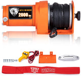 TYT 12V Electric 4500 lb ATV/UTV Winch Kit, Off-Road Waterproof Steel Cable Winch for Towing UTV/ATV Trailer Car, Complete Winch Kit with 2 Wireless Remote and Wired Handle