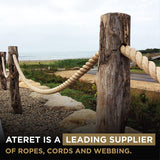 ATERET Twisted ProManila Rope Cordage I UnManila 3 Strand Synthetic Polypropylene Rope I 1 1/2 inch x 100 feet I Multipurpose, Lightweight, Weather-Resistant Cord for Decor, Landscaping & DIY Projects