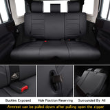 NS YOLO 2007-2017 Wrangler JK Custom Leather Seat Covers (2007-2010 Wrangler 4-Door, Black)