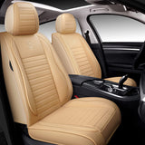 Isen-CoverAuto Full Coverage Faux Leather Car Seat Covers Universal Fit for Cars SUVs Trucks, Auto Car Seat Covers in Automotive Interior Accessories Vehicle Car Seat Cushions Full Set (Burgundy)