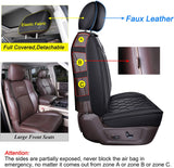 LUCKYMAN CLUB D01-ZGJ Ram Seat Covers, Fit for 2007-2022 Ram 1500 2500 3500 Crew Quad Double Regular Mega Cab with Center Console Cover(Black 2 pcs)