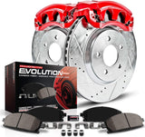 Power Stop K2324 Front Z23 Carbon Fiber Brake Pads with Drilled & Slotted Brake Rotors Kit