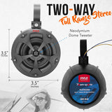 Waterproof Off-Road Speakers with Amplifier - 4 Inch 800W 2-Channel Marine Grade Waketower Speakers System Full Range Outdoor Audio Stereo Speaker for ATV, UTV, Quad, Jeep, Boat - Pyle PLUTV42CH