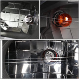 DNA Motoring HL-LB-CI00-BK-AM Black Amber Headlights With LED Day Running Light Bar Replacement For 00-05 Impala