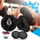 Four-Way Sound Speaker System - One Pair 8'' Four-Way Quadriaxial Loud Audio, 500 Watts w/ 4 Ohm Impedance and 3/4'' Piezo Tweeter for Car Component Stereo - Pyle PL814BK