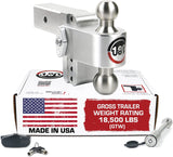 180 HITCH LTB6-2.5-KA Aluminum Adjustable 6" Drop, Stainless Steel Ball, 2.5" Receiver 18,500 GTW