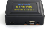 USA Spec SPEC BT45-NIS Bluetooth Phone, Music & AUX Input Kit for Select 1999-2014 Nissan Infiniti Models, Black