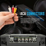 Banda 1-Channel Vehicle Audio Bass Amplifier - High-Powered Mono Bass Amplifier w/Subsonic Filter and Low Pass Filter Stable at 2 ohm, LED Indicators, Sound Specialization - 2K2