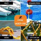 600 ft Twisted Polypropylene Rope - 3/4" - Yellow Floating Poly Pro Cord - Reduced Slip, Easy Knot, Flexible - by Xpose Safety