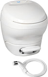 Aqua-Magic Bravura RV Toilet with Hand Sprayer / High Profile / White - Thetford 31100