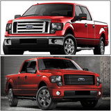 DNA Motoring HL-OH-F1509-BK-AM Pair of Black Amber Headlights Replacement Compatible with 09-14 F-150