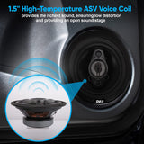 Four-Way Sound Speaker System - One Pair 8'' Four-Way Quadriaxial Loud Audio, 500 Watts w/ 4 Ohm Impedance and 3/4'' Piezo Tweeter for Car Component Stereo - Pyle PL814BK