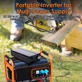 2000W Power Inverter, Pure Sine Wave Car Inverter DC 12V to AC 120V with Wireless Remote Control, LCD Digital Display Power Converter with Triple AC Outlets 1 USB Port for Travel/Camping/Power Outage