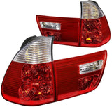 DNAMotoring TL-E53X500-CL-RD Tail Light Assembly, Driver and Passenger Side,Red