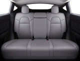 INCH EMPIRE Seat Cover Custom Fit for Tesla Model 3 Model Y Synthetic Leather Car Seat Cushion Protector for 2017 2018 2019 2020 2021 2022 All Season Customized (Grey Y)