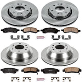 Power Stop KOE2085 Autospecialty Front and Rear Replacement Brake Kit-OE Brake Rotors & Ceramic Brake Pads