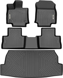 OEDRO Floor Mats and Cargo Liner Set Compatible with 2019-2022 Toyota RAV4 (No Hybrid Models), Unique Black TPE All-Weather Guard Includes 1st 2nd and 3rd Row and Full Set Liners