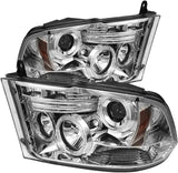 Spyder Auto Dodge Ram 1500 Black Halogen LED Projector Headlight