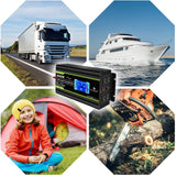Novopal 2000 Watt Pure Sine Wave Power Inverter 12V DC to 110V/120V AC Converter- 4 AC Outlets Car Inverter with 1 USB Port-Remote Control and LCD Display Dual Cooling Fans Inverter