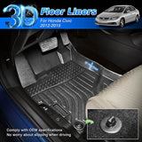 Cartist Custom Fit for Floor Mats Honda Civic 2012 2013 2014 2015 All Weather Waterproof Floor Liners Front & Rear Row Carpet Protection Mat TPE Odorless