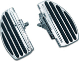 Kuryakyn 4455 Motorcycle Foot Controls: Passenger ISO Board Conversions, Chrome, 1 Pair , black