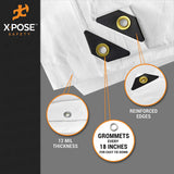 Heavy Duty White Poly Tarp 20' x 30' Multipurpose Protective Cover - Durable, Waterproof, Weather Proof, Rip and Tear Resistant - Extra Thick 12 Mil Polyethylene - by Xpose Safety
