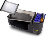 AutoExec AUE00646 Efficiency GripMaster Car Desk Grey Finish Built-in 200 Watt Inverter and Tablet Mount