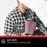 K&N Universal Air Intake System: High Performance, Premium, Guaranteed to Increase Horsepower: Flange Diameter: 2.75 In, Filter Height: 4.875 In, Shape: Round Reverse Tapered, RC-5052AB