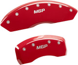 MGP Caliper Covers 37004SMGPRD 'MGP' Engraved Caliper Cover with Red Powder Coat Finish and Silver Characters, (Set of 4)