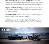 Fastway e2 2-Point Sway Control Trunnion Hitch, 92-00-1033, 10,000 Lbs Trailer Weight Rating, 1,000 Lbs Tongue Weight Rating, Weight Distribution Kit Does NOT Include Hitch Shank Or Ball