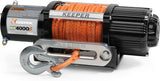 KEEPER KT4000S Electric Winch, Synthetic Rope, Black