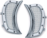 Kuryakyn Mesh Headlight Vent Accents for '15-'19 Road Glide, Chrome