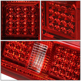 DNA Motoring TL-CSIL15-LED-CH-RD LED Tail Light Compatible With 14-19 Silverado 1500 / 15-19 Silverado 2500 HD 3500 HD NOT Fit LED Tail Light Models (Fits Halogen Tail Light Models Only)