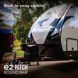 Fastway e2 2-Point Sway Control Round Bar Hitch, 94-00-1033, 10,000 Lbs Trailer Weight Rating, 1,000 Lbs Tongue Weight Rating, Weight Distribution Kit Does NOT Include Hitch Shank Or Ball