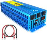 Cantonape 2500 Watt Pure Sine Wave Power Inverter 12V DC to 120V AC Converter with 4 AC Outlets and 3.1A USB Port & LED Display for Car RV Truck Boat Travel Emergency