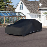 Budge Indoor Stretch Car Cover, Luxury Indoor Protection, Soft Inner Lining, Breathable, Dustproof, Car Cover fits Cars up to 264", Black