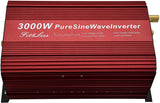 DC12V to AC110V60Hz Pure SINE Wave Power Inverter with Continuous Output Power 3000W,4 American SOCKE and LCD Wire Remote KIT.