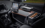 AutoExec AUE08375 Efficiency GripMaster Car Desk Mahogany Finish with Built-in 200 Watt Power Inverter, Printer Stand and Tablet Mount