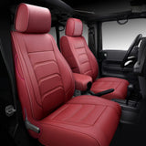 NS YOLO 2007-2017 Wrangler JK Custom Leather Seat Covers (2007-2010 Wrangler 4-Door, Black)