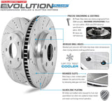 Power Stop AR85141XPR Front Evolution Drilled & Slotted Rotor Pair