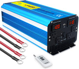 Cantonape 2500 Watt Pure Sine Wave Power Inverter 12V DC to 120V AC Converter with 4 AC Outlets and 3.1A USB Port & LED Display for Car RV Truck Boat Travel Emergency