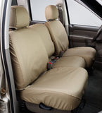 Covercraft Custom-Fit Front Bench SeatSaver Seat Covers - Polycotton Fabric, Charcoal Black