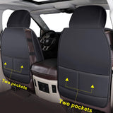 LUCKYMAN CLUB D01-ZGJ Ram Seat Covers, Fit for 2007-2022 Ram 1500 2500 3500 Crew Quad Double Regular Mega Cab with Center Console Cover(Black 2 pcs)