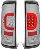 DNA Motoring TL-F25008-LED-3D-CH-SM Pair of 3D LED Bar Tail Lights Compatible with 08-16 F-250-F-550 SD / 09-16 F-350 F-450/15-16 F-550, Chrome/Smoke
