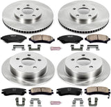 Power Stop KOE1544 Autospecialty Front and Rear Replacement Brake Kit-OE Brake Rotors & Ceramic Brake Pads